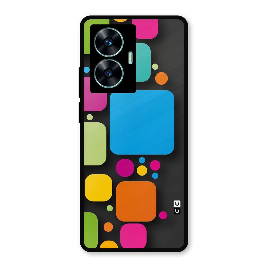Color Boxes Abstract Metal Back Case for Realme C55