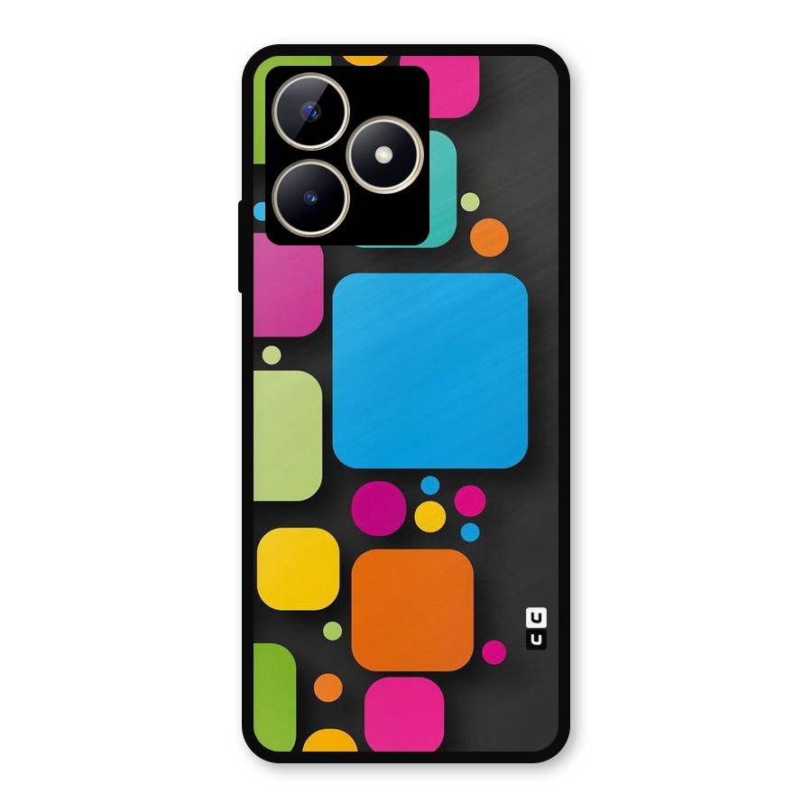 Color Boxes Abstract Metal Back Case for Realme Narzo N53