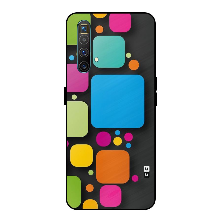 Color Boxes Abstract Metal Back Case for Realme X3 SuperZoom
