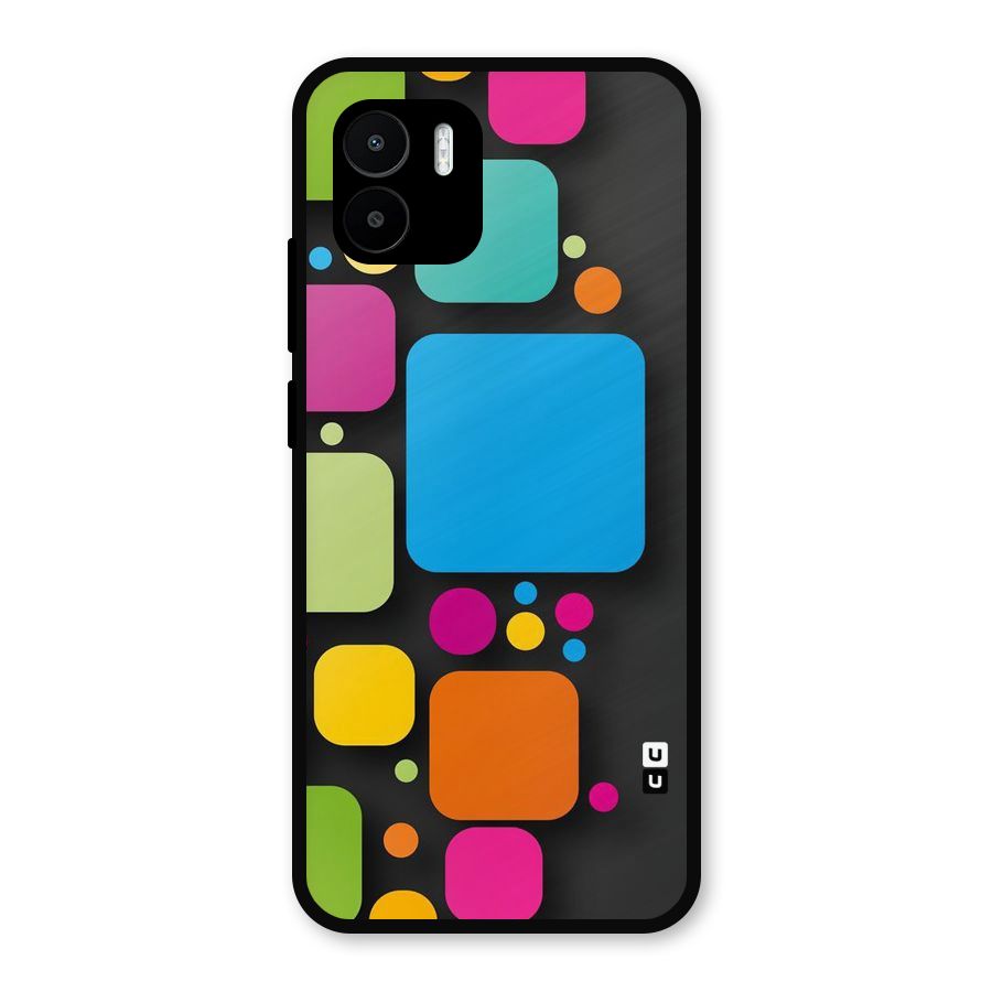 Color Boxes Abstract Metal Back Case for Redmi A2