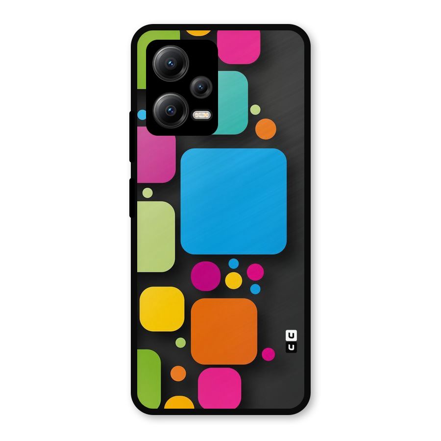 Color Boxes Abstract Metal Back Case for Redmi Note 12 5G