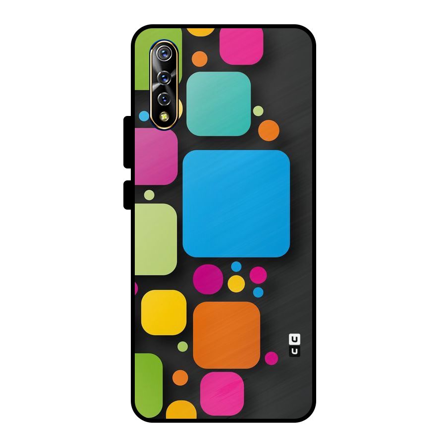 Color Boxes Abstract Metal Back Case for Vivo S1