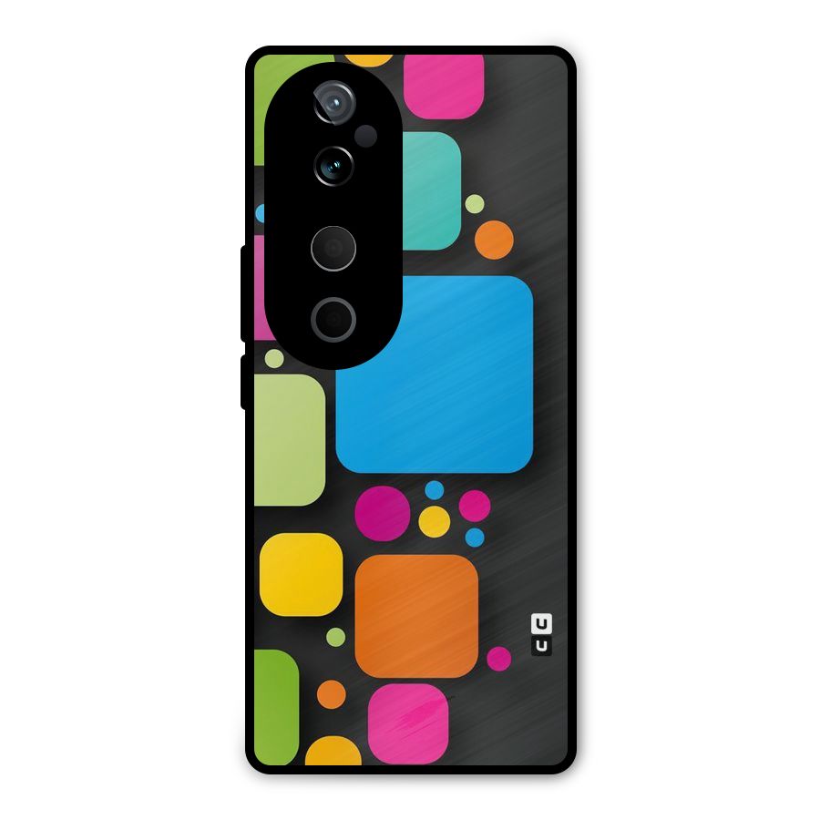 Color Boxes Abstract Metal Back Case for Vivo T3 Ultra