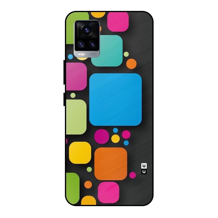 Color Boxes Abstract Metal Back Case for Vivo V20 2021