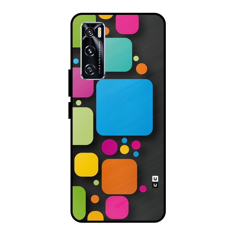Color Boxes Abstract Metal Back Case for Vivo V20 SE