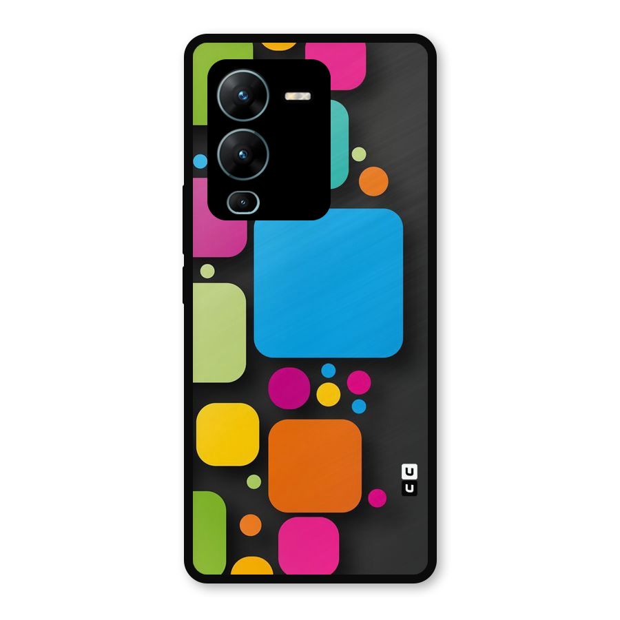 Color Boxes Abstract Metal Back Case for Vivo V25 Pro