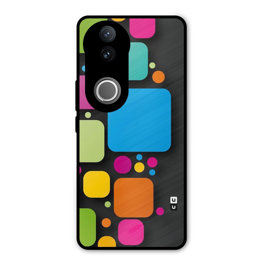 Color Boxes Abstract Metal Back Case for Vivo V50e