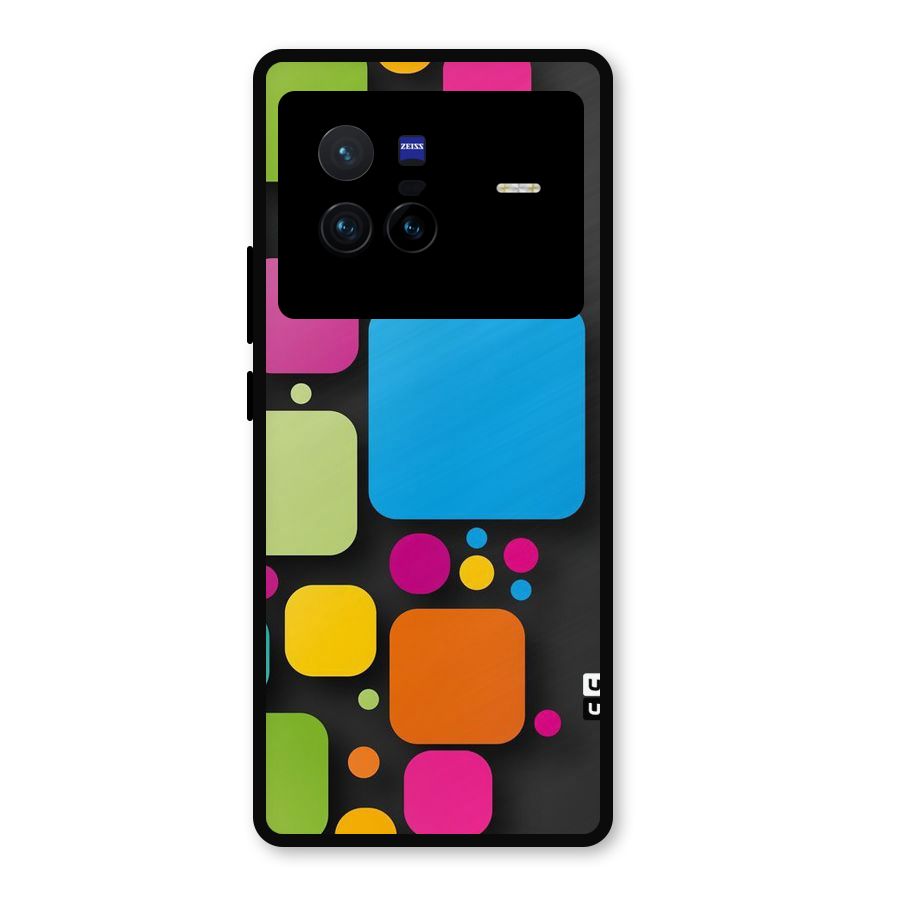 Color Boxes Abstract Metal Back Case for Vivo X80
