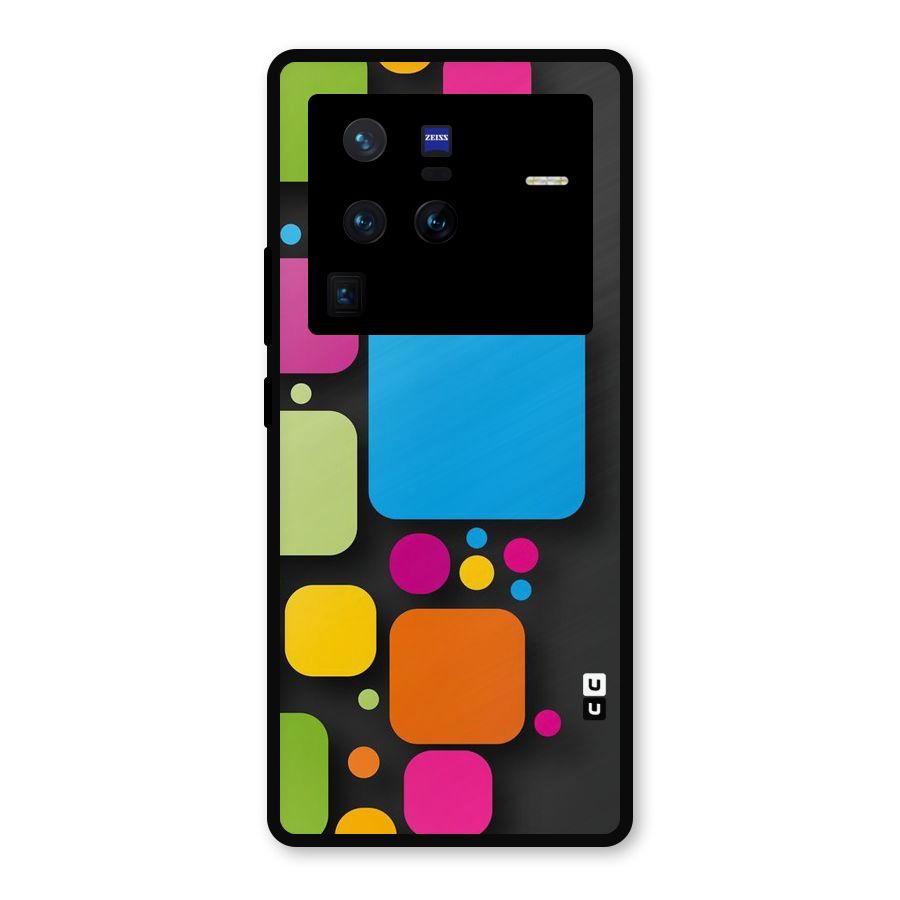 Color Boxes Abstract Metal Back Case for Vivo X80 Pro