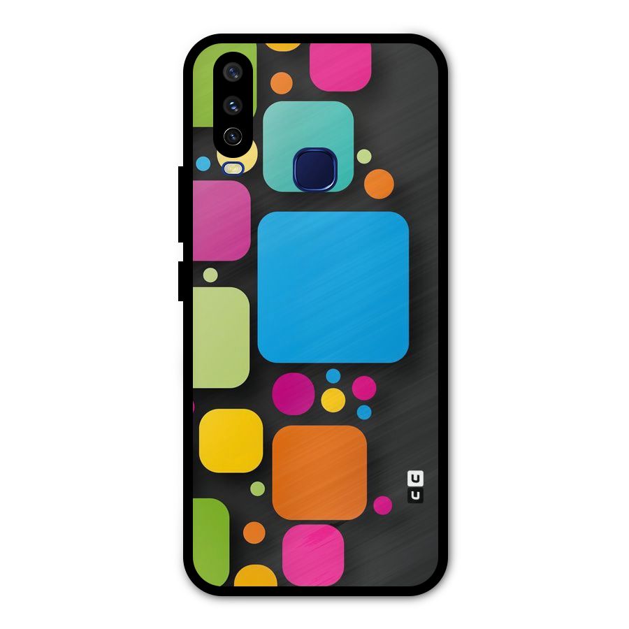 Color Boxes Abstract Metal Back Case for Vivo Y15