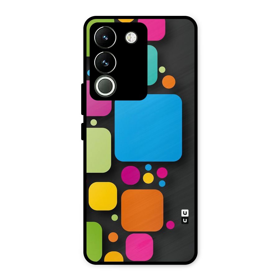 Color Boxes Abstract Metal Back Case for Vivo Y200