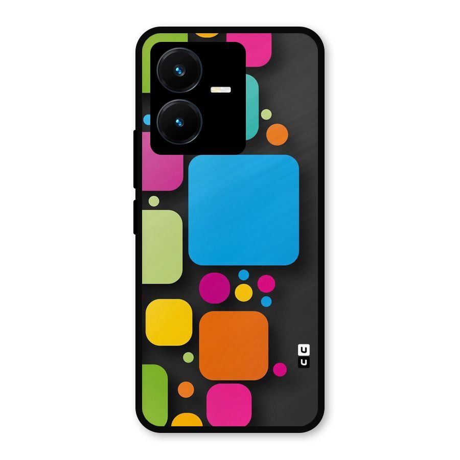 Color Boxes Abstract Metal Back Case for Vivo Y22