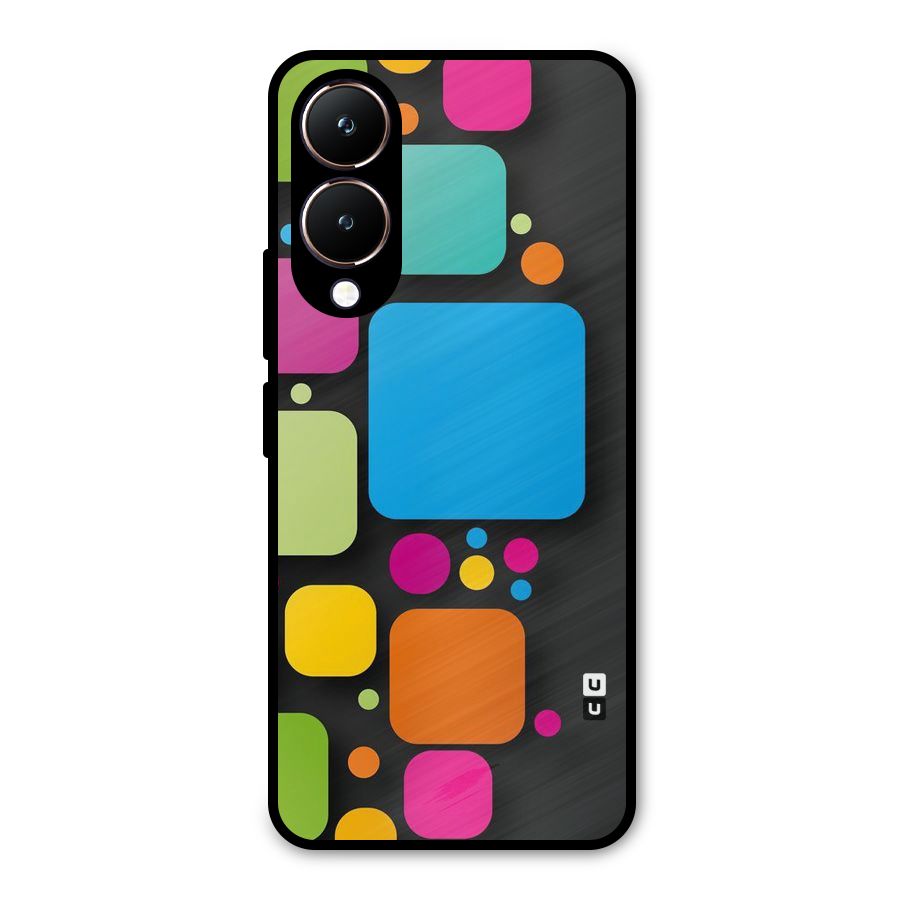 Color Boxes Abstract Metal Back Case for Vivo Y28