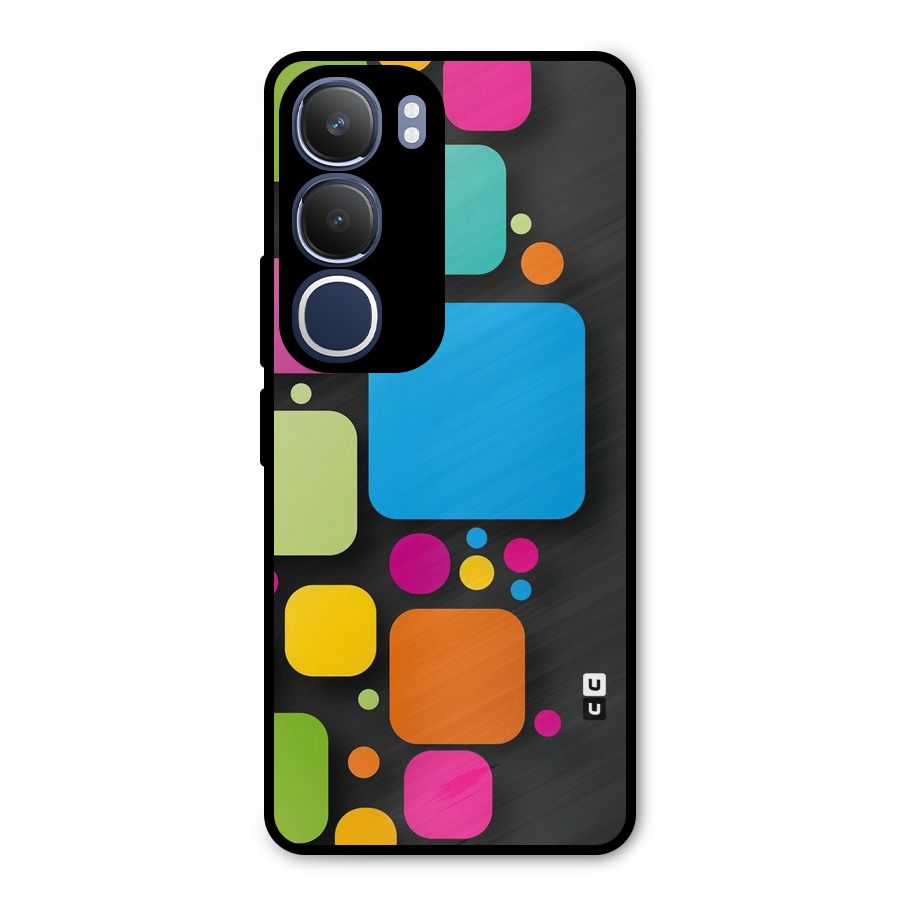 Color Boxes Abstract Metal Back Case for Vivo Y29