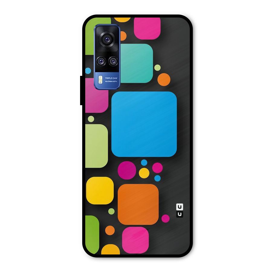 Color Boxes Abstract Metal Back Case for Vivo Y31