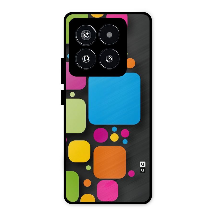 Color Boxes Abstract Metal Back Case for Xiaomi 14 Pro