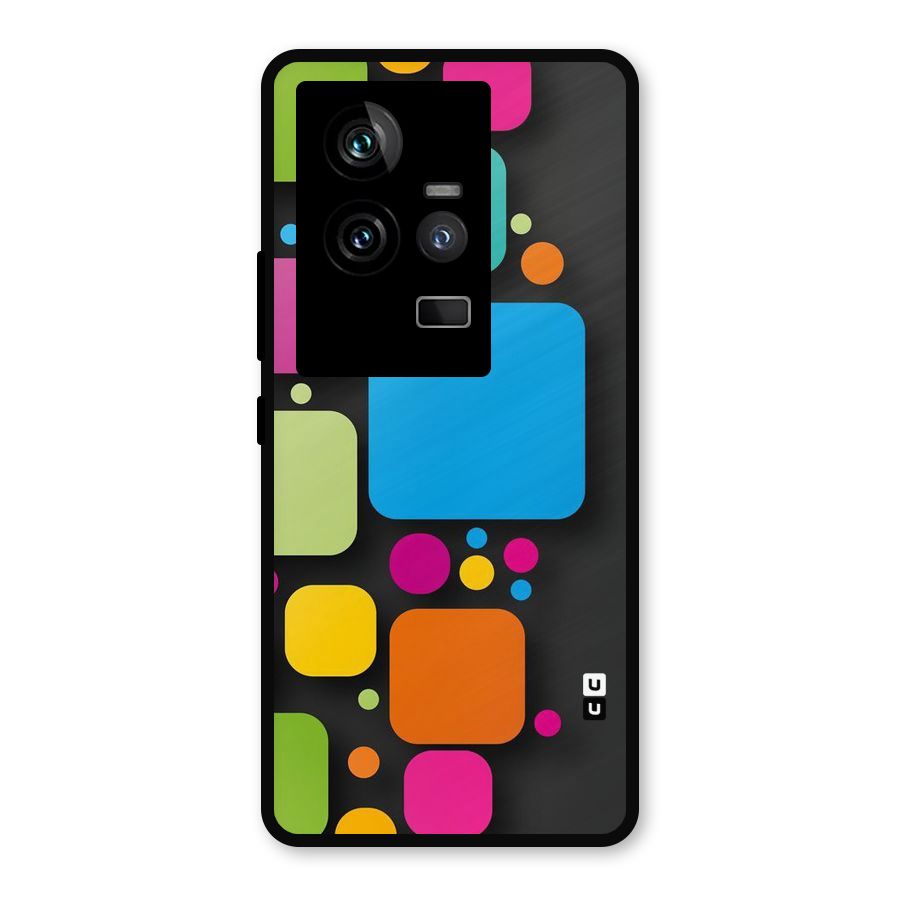 Color Boxes Abstract Metal Back Case for iQOO 11 5G