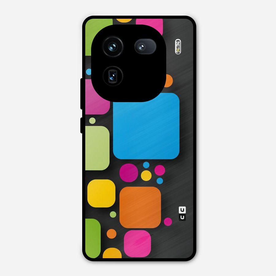 Color Boxes Abstract Metal Back Case for iQOO 12