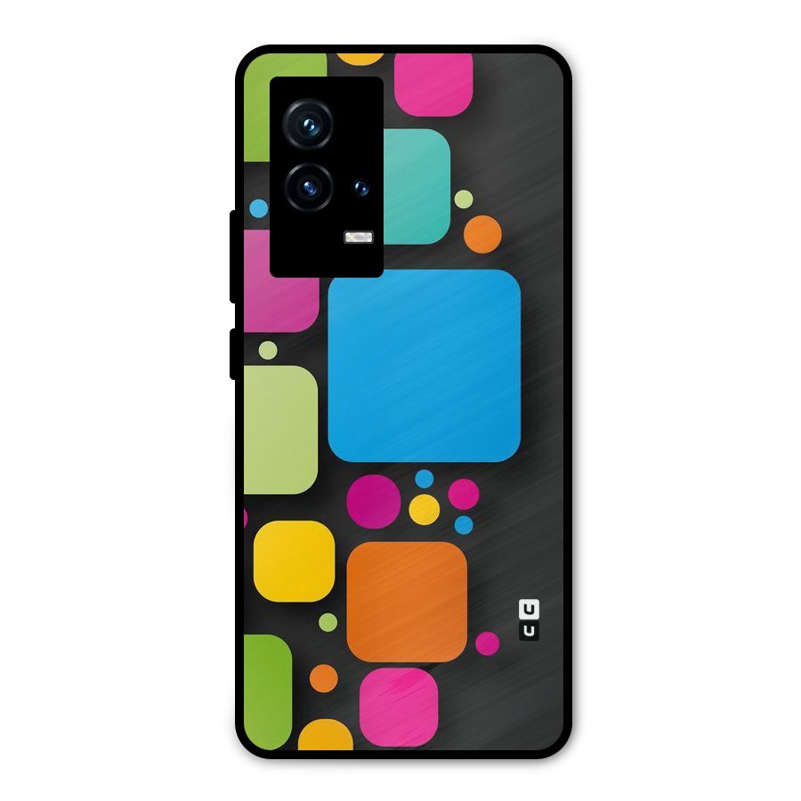 Color Boxes Abstract Metal Back Case for iQOO 9 5G