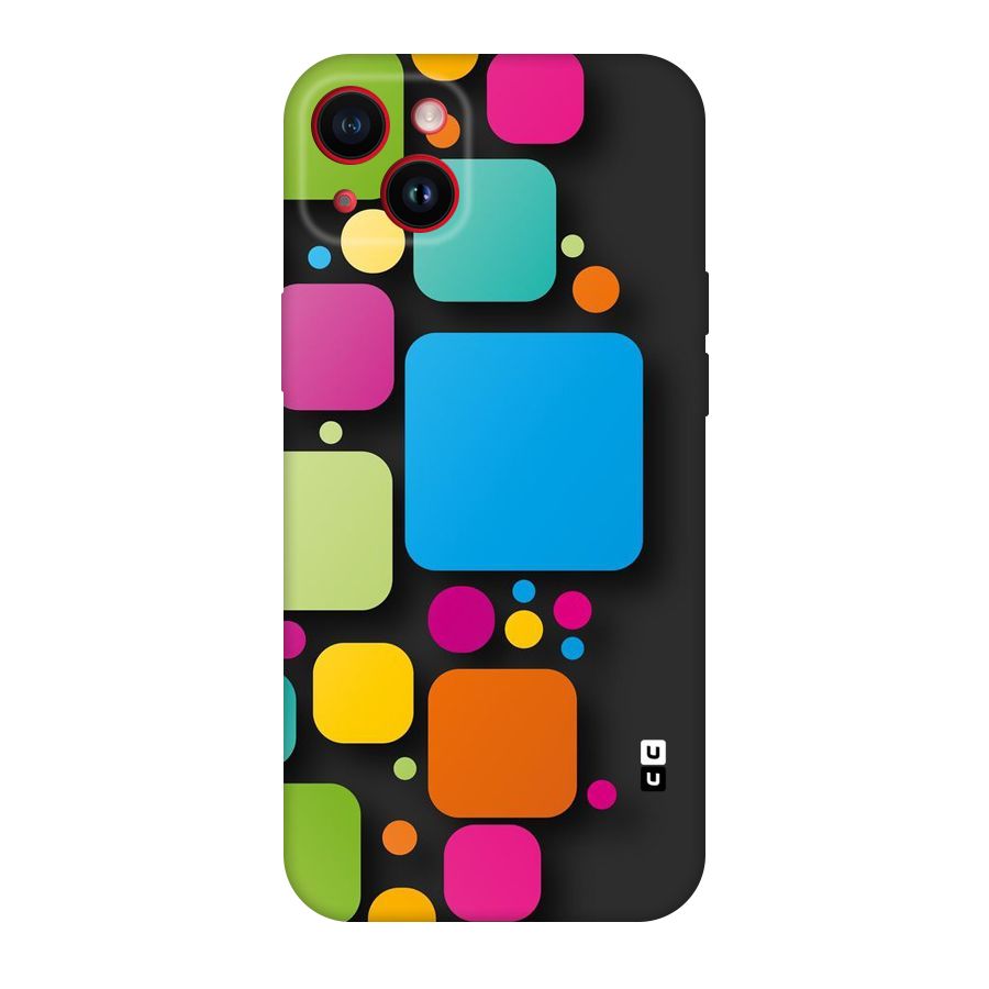 Color Boxes Abstract Original Polycarbonate Back Case for iPhone 14 Plus