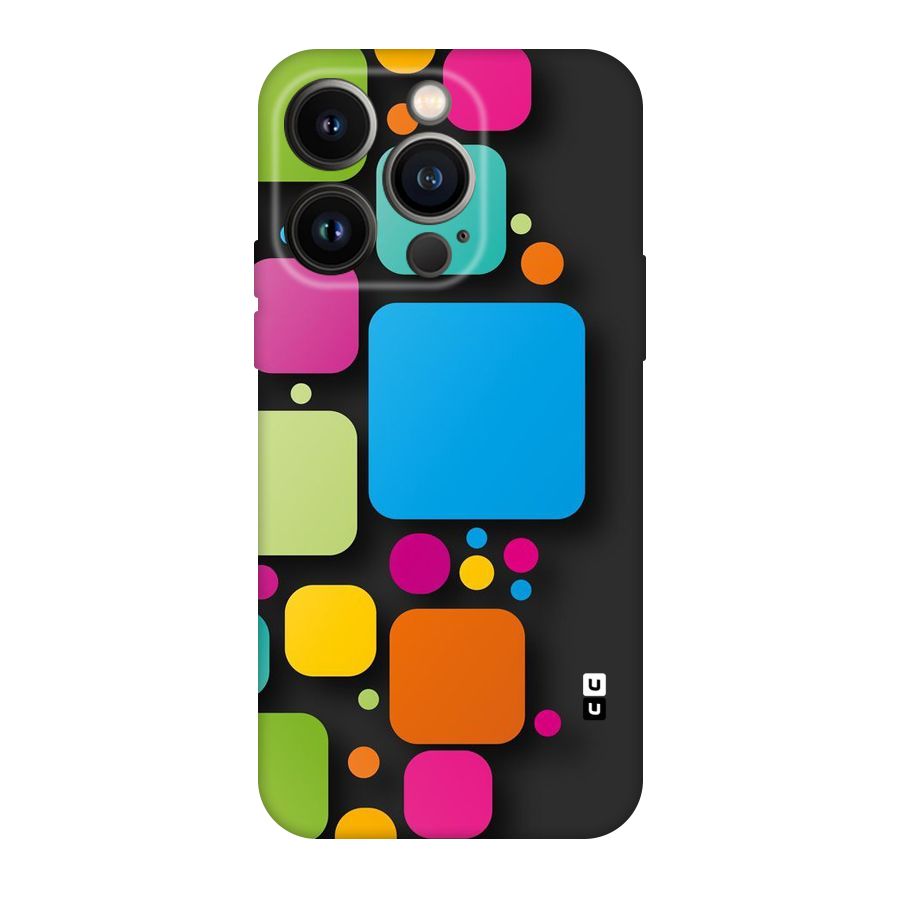 Color Boxes Abstract Original Polycarbonate Back Case for iPhone 14 Pro