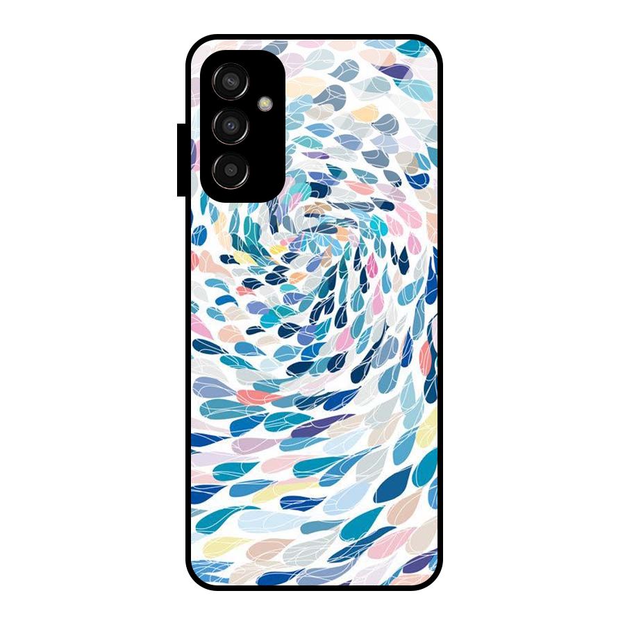 Color Droplets Swirls Glass Back Case for Galaxy F13