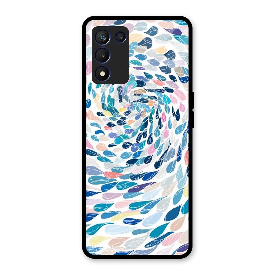 Color Droplets Swirls Glass Back Case for Realme 9 5G Speed