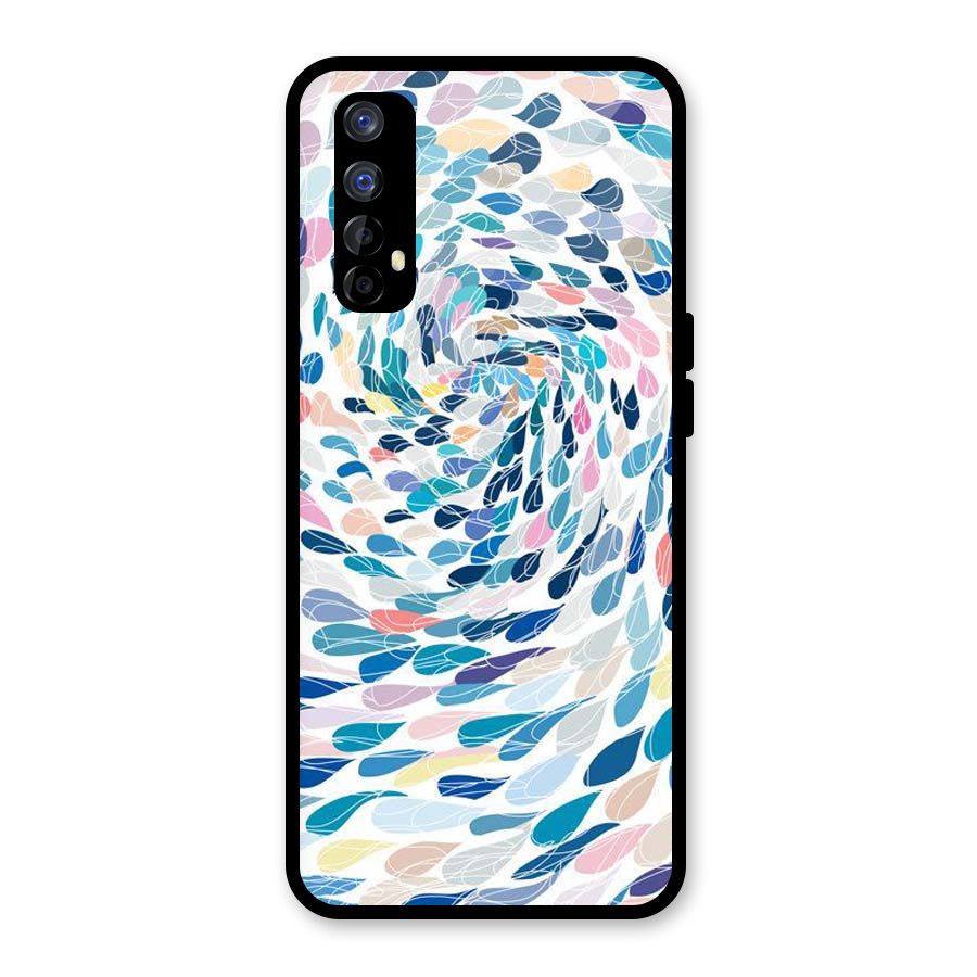 Color Droplets Swirls Glass Back Case for Realme Narzo 20 Pro