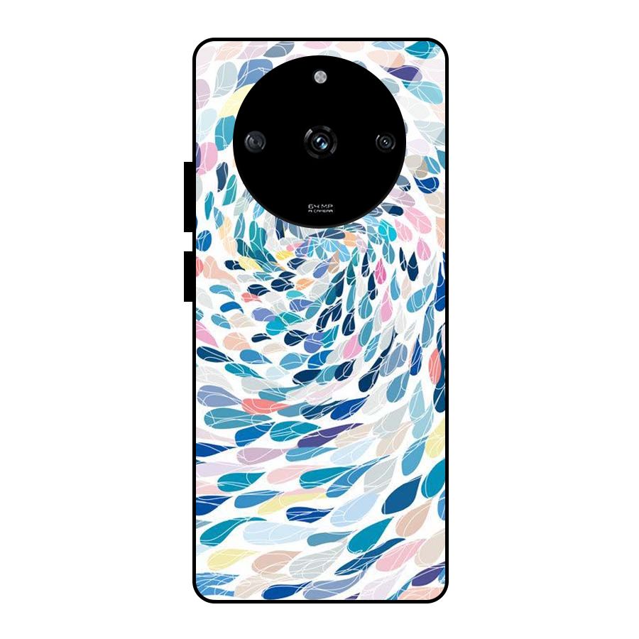 Color Droplets Swirls Glass Back Case for Realme Narzo 60 5G
