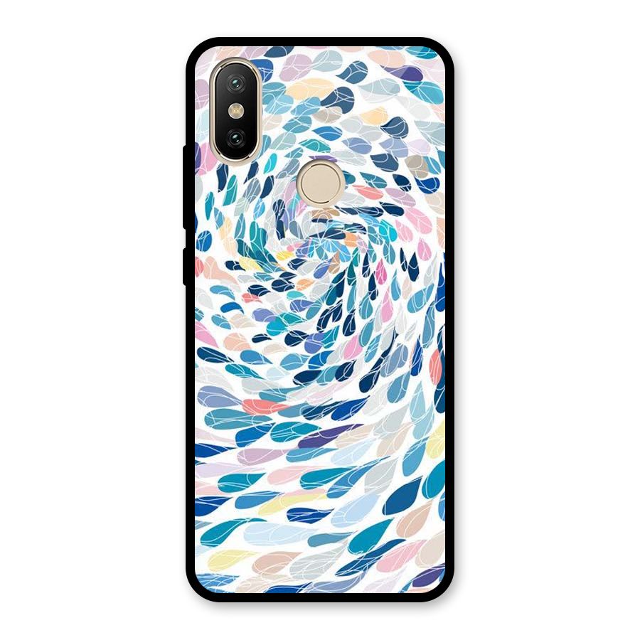 Color Droplets Swirls Glass Back Case for Redmi A2