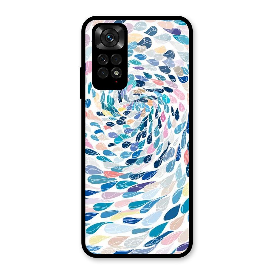 Color Droplets Swirls Glass Back Case for Redmi Note 11S