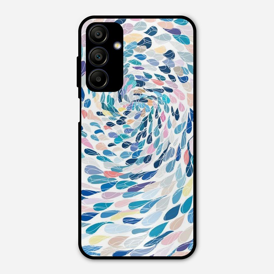 Color Droplets Swirls Metal Back Case for Galaxy A15 5G