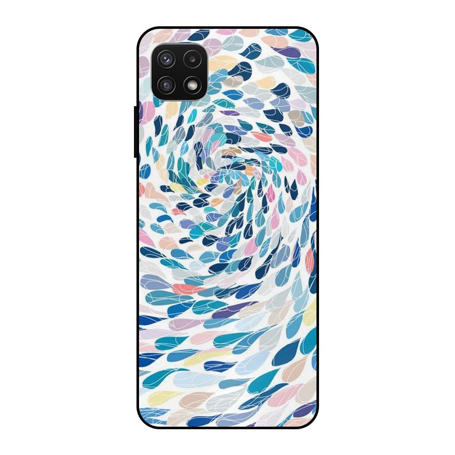 Color Droplets Swirls Metal Back Case for Galaxy A22 5G