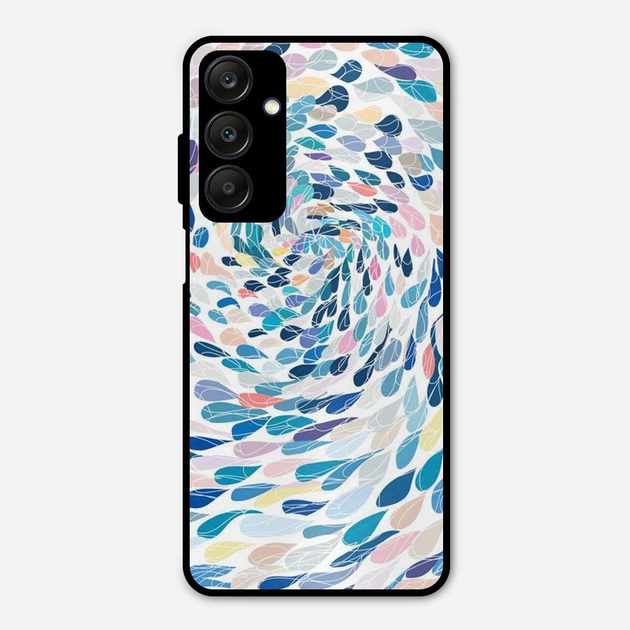 Color Droplets Swirls Metal Back Case for Galaxy A25 5G