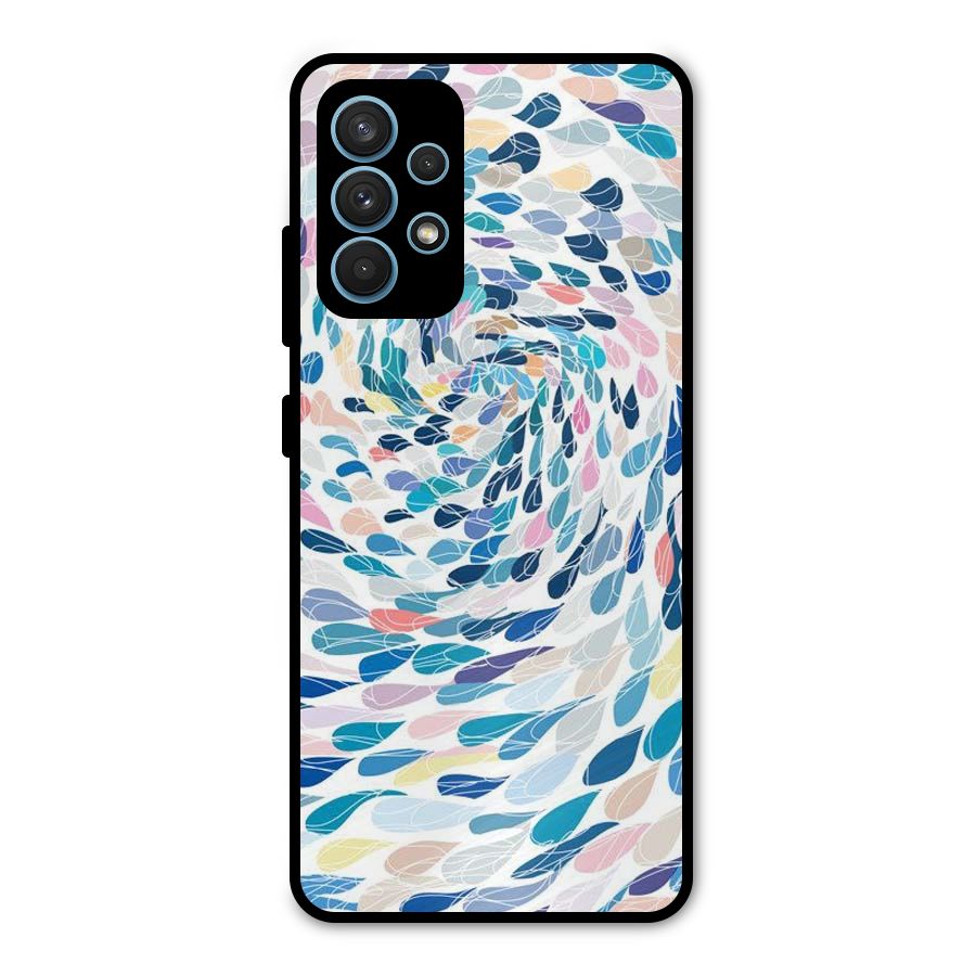 Color Droplets Swirls Metal Back Case for Galaxy A32