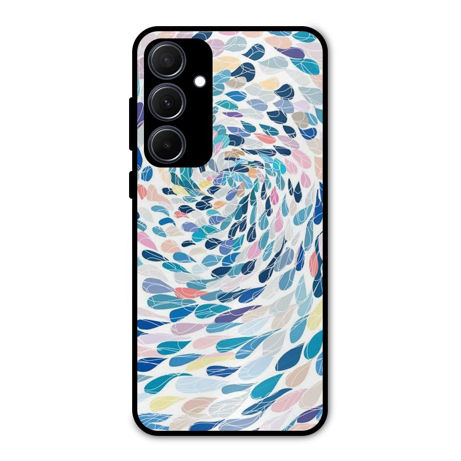 Color Droplets Swirls Metal Back Case for Galaxy A35