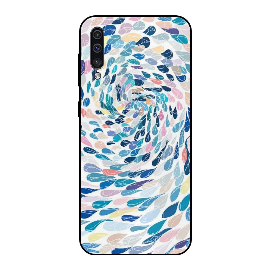 Color Droplets Swirls Metal Back Case for Galaxy A50s