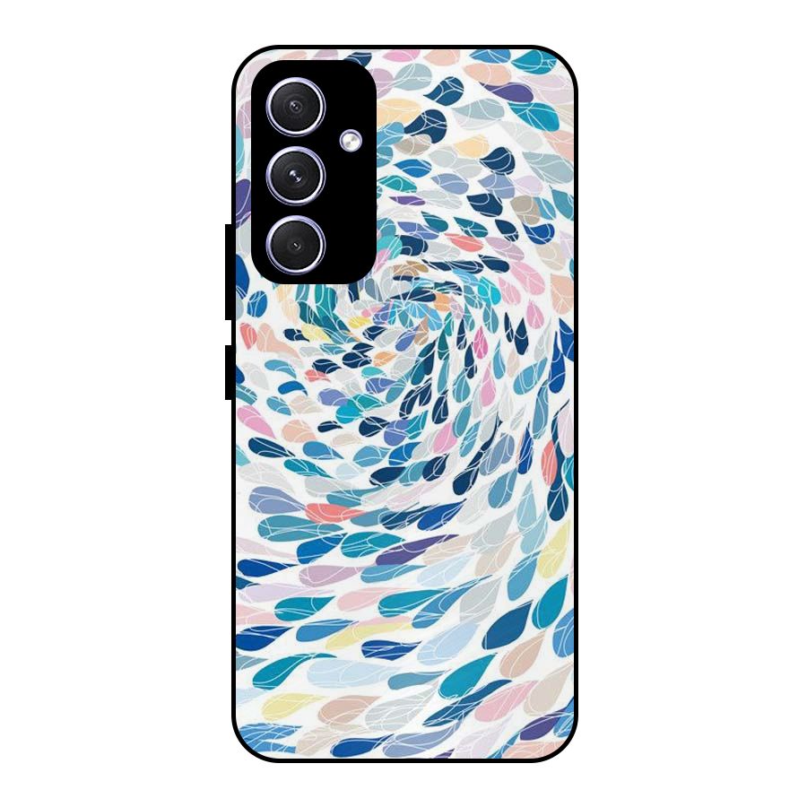 Color Droplets Swirls Metal Back Case for Galaxy A54