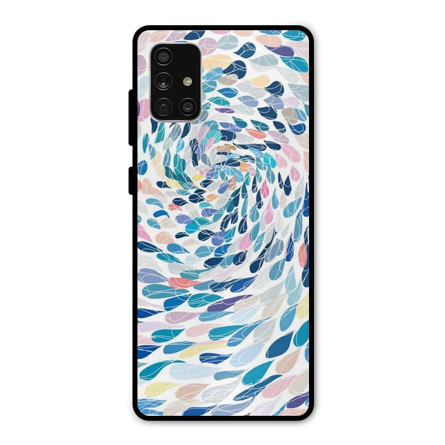 Color Droplets Swirls Metal Back Case for Galaxy A71