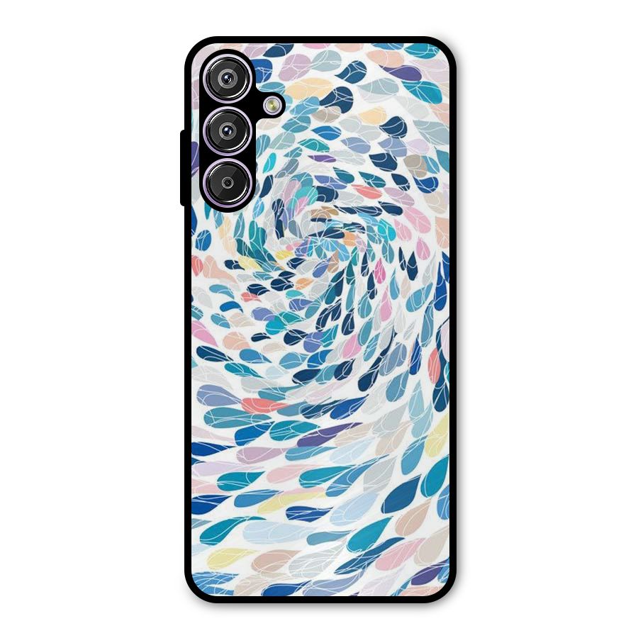 Color Droplets Swirls Metal Back Case for Galaxy F15