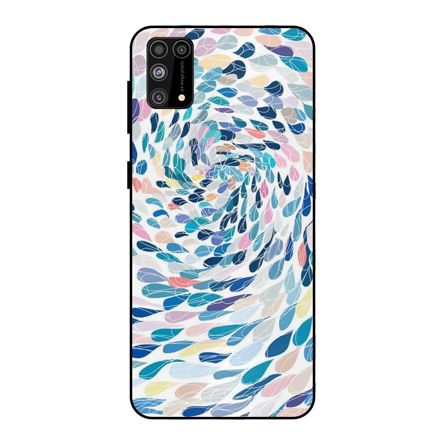 Color Droplets Swirls Metal Back Case for Galaxy F41