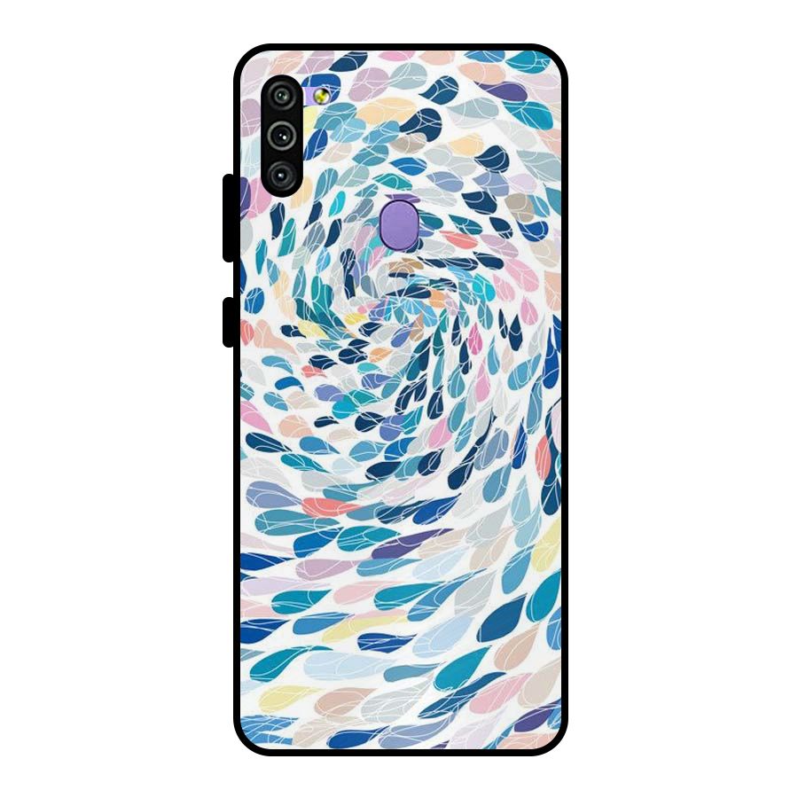 Color Droplets Swirls Metal Back Case for Galaxy M11