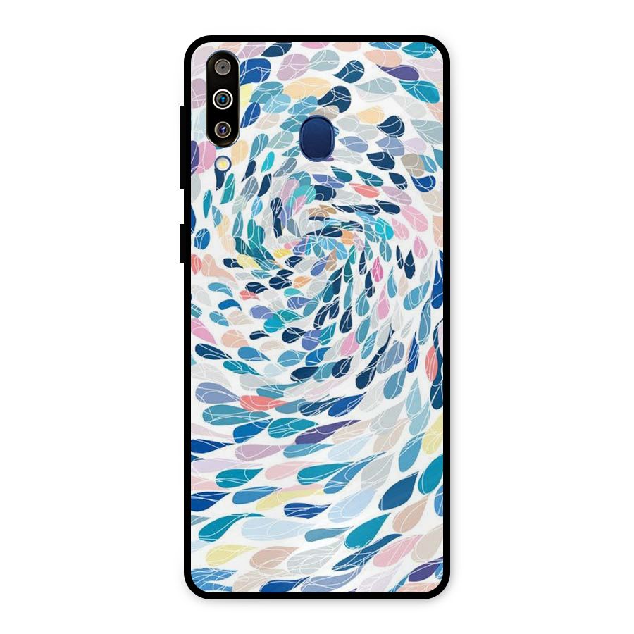 Color Droplets Swirls Metal Back Case for Galaxy M30