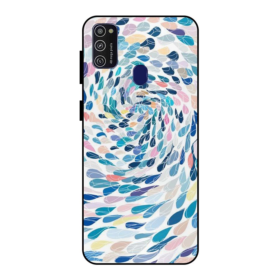 Color Droplets Swirls Metal Back Case for Galaxy M30s