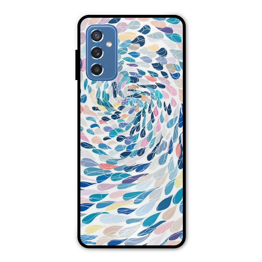 Color Droplets Swirls Metal Back Case for Galaxy M52 5G