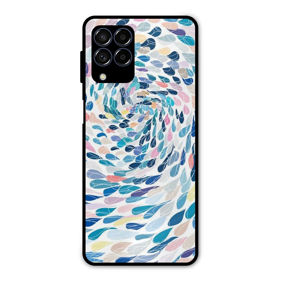 Color Droplets Swirls Metal Back Case for Galaxy M53 5G