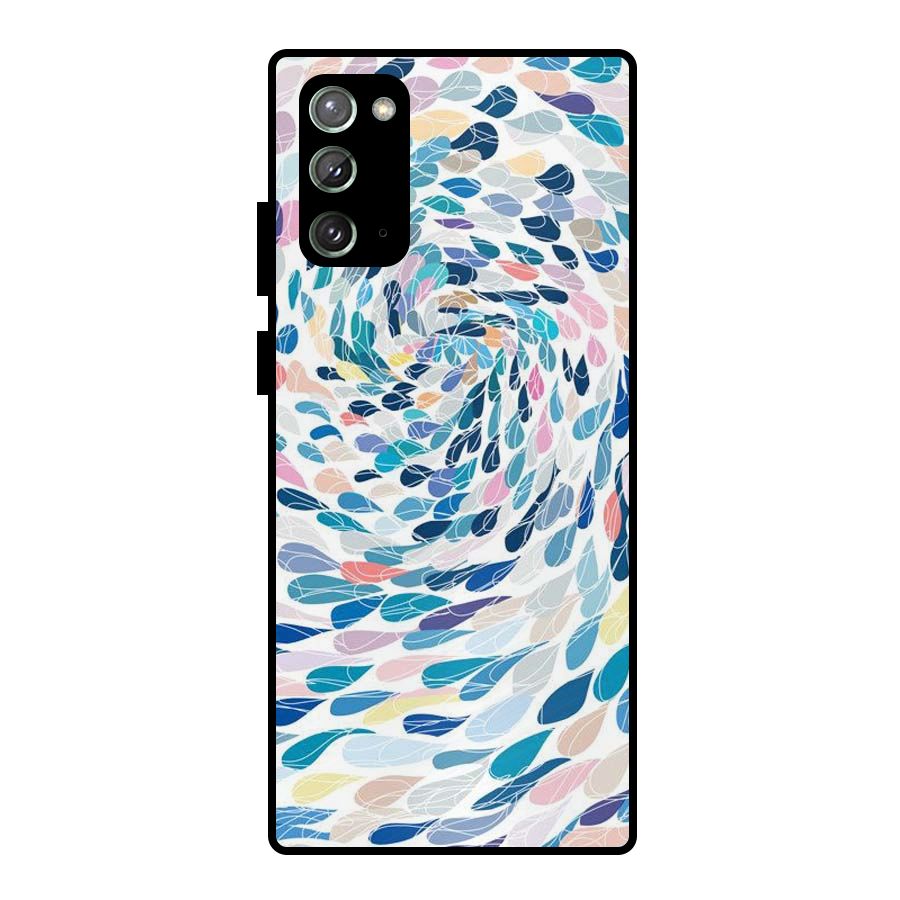 Color Droplets Swirls Metal Back Case for Galaxy Note 20