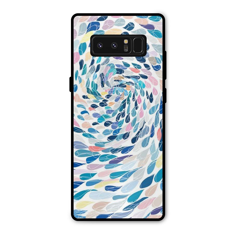 Color Droplets Swirls Metal Back Case for Galaxy Note 8