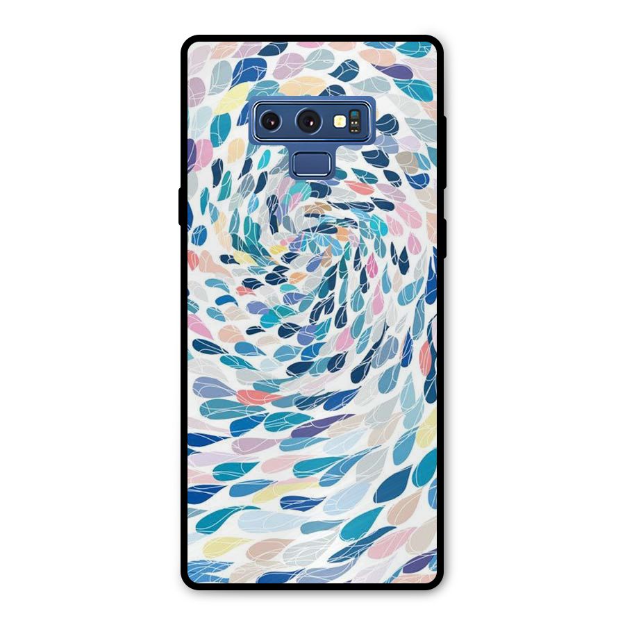 Color Droplets Swirls Metal Back Case for Galaxy Note 9