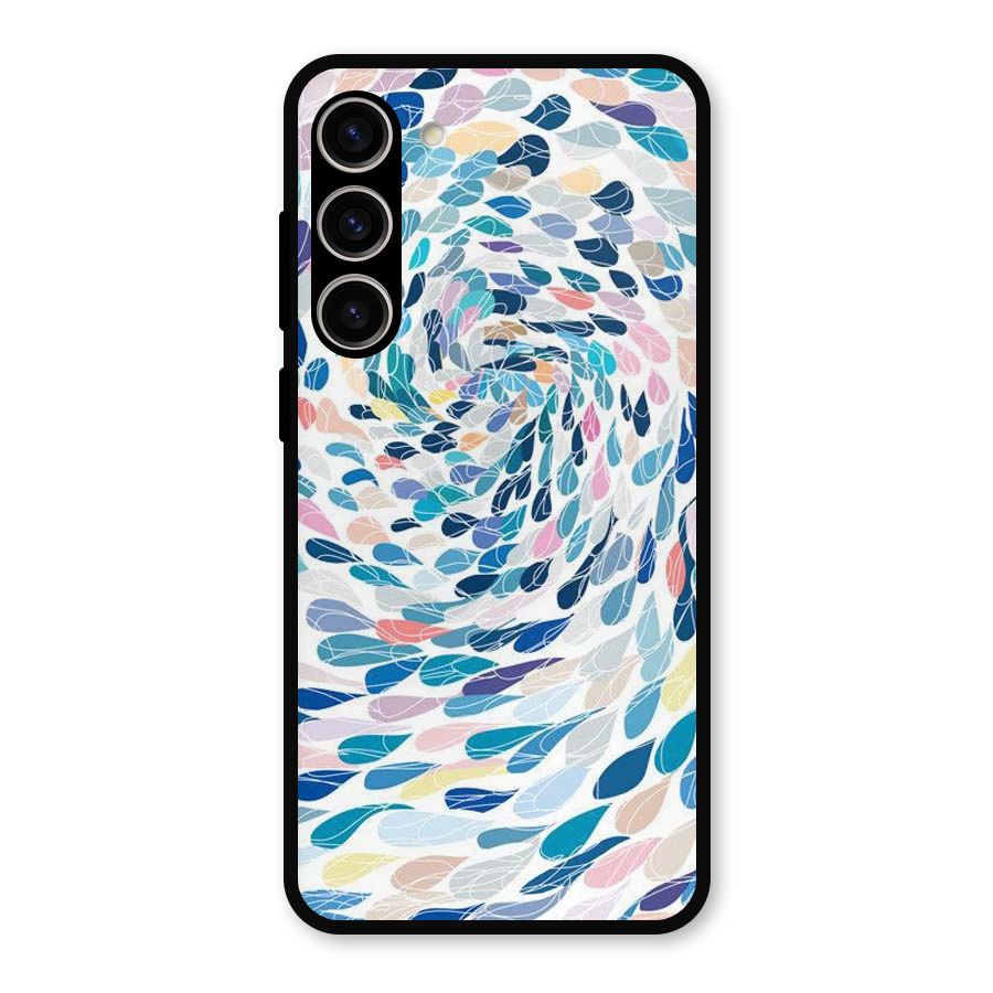 Color Droplets Swirls Metal Back Case for Galaxy S23 Plus